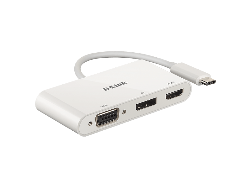 D-Link DUB-V310 3-in-1 USB-C - HDMI/VGA/DisplayPort Adapter