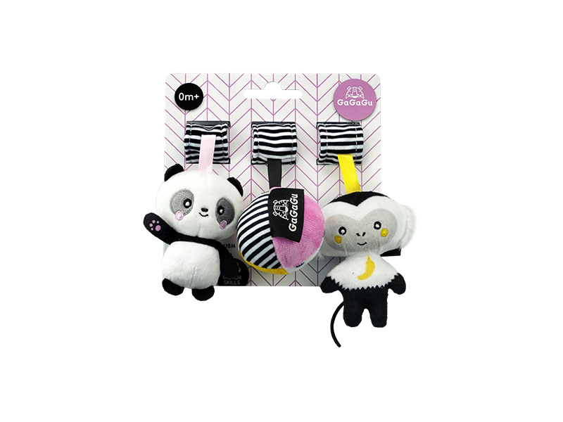 GaGaGu Lógó plüss - Panda, labda, majom (9785)
