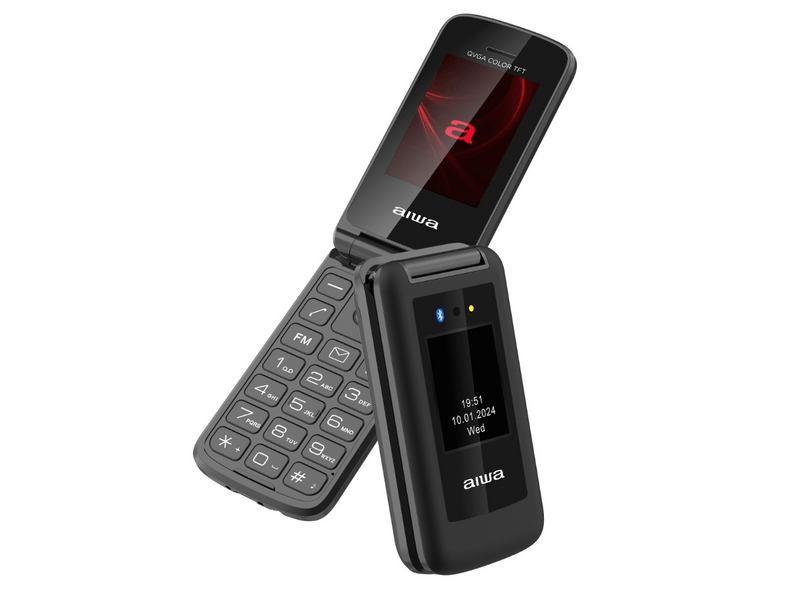 Aiwa FP-30/BK DualSIM Flip mobiltelefon, fekete