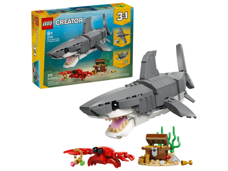 LEGO® Creator Veszedelmes cápa egy kincsesládával (31381)