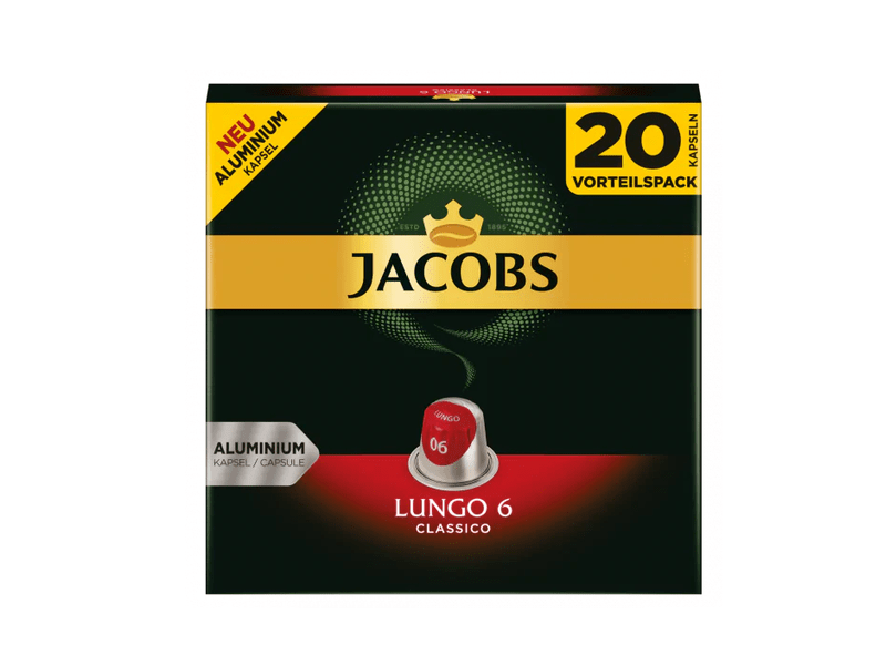 Jacobs Lungo 6 Classico Kávékapszula, 20 db