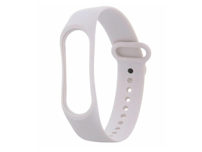 Gigapack Xiaomi Mi Band 5/6 Szilikon pótszíj, csontfehér (138834)