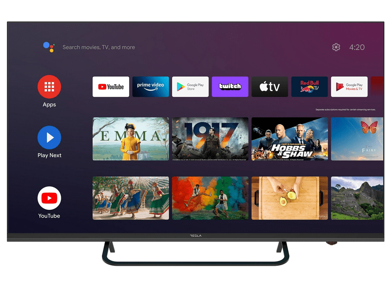 55 col UHD, Android TV9