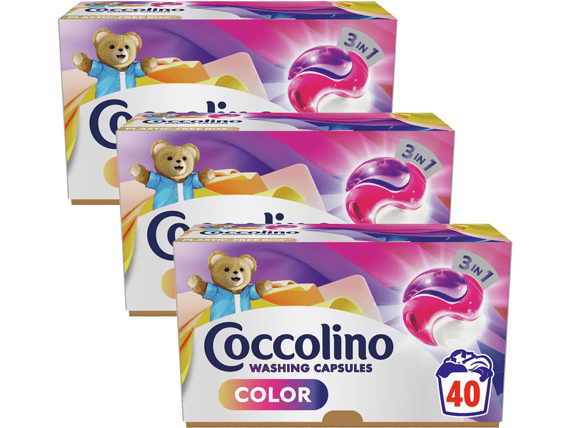 COCCOLINO mosókapszula Color 3X40db