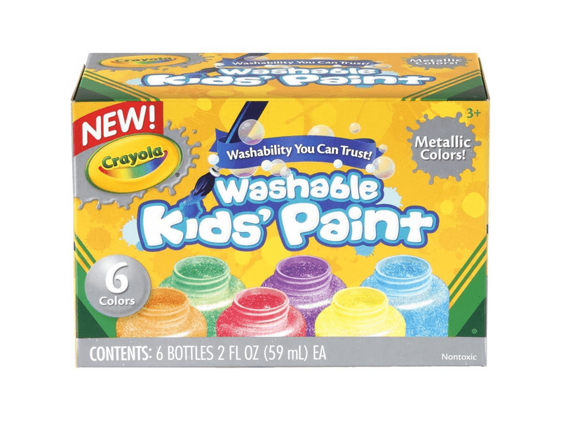 Crayola Lemosható metál festék, 6 db (54-5000)