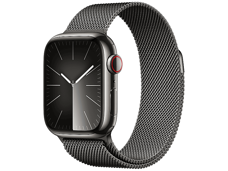 Apple Watch Series 9 GPS + Cellular, 41mm, grafit rozsdamentes acéltok, grafit milánói pánt (MRJA3QH/A)