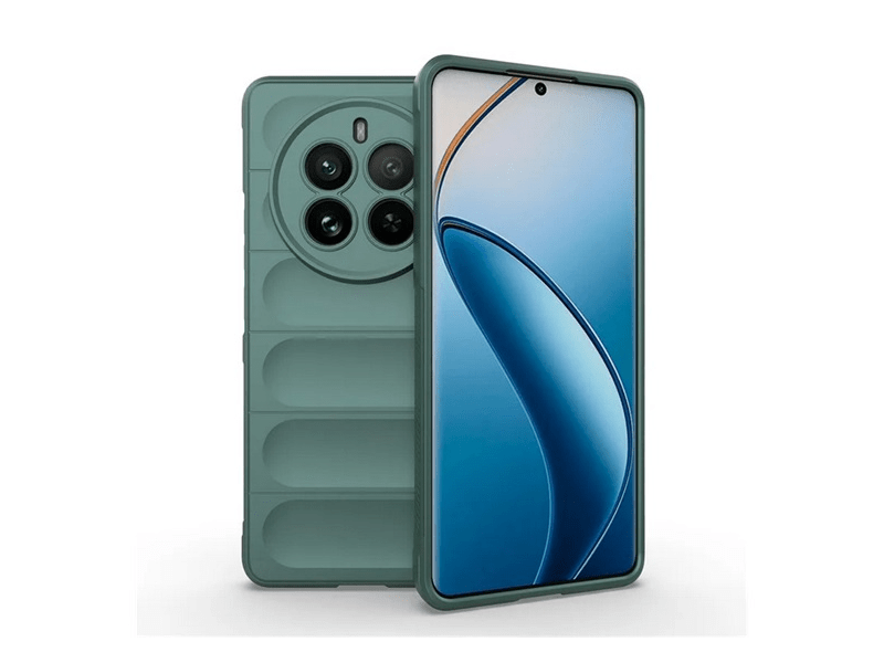 Gigapack Realme 12 Pro/Pro Plus Szilikon tok, sötétzöld (155804)