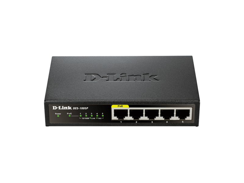 D-Link DES-1005P/E 5x100Mbps (4xPOE) Switch