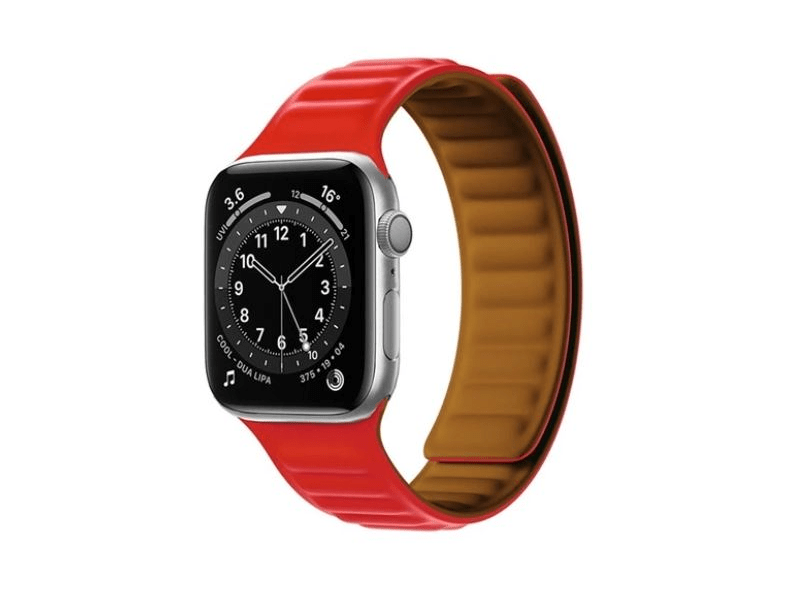Gigapack Apple Watch Series/Ultra Szilikon pótszíj, piros (142780)