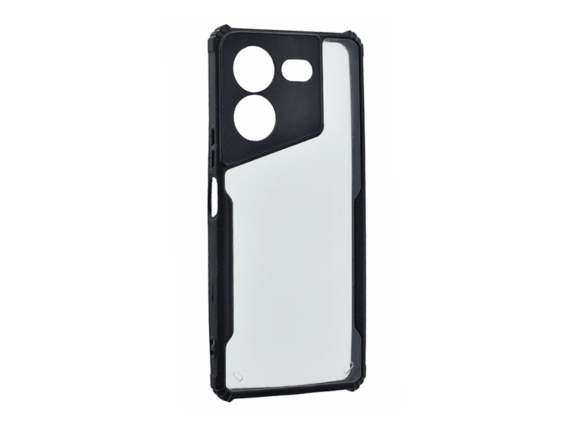 Gigapack Tecno Pova 5 Pro Szilikon telefonvédő, átlátszó/fekete (160629)