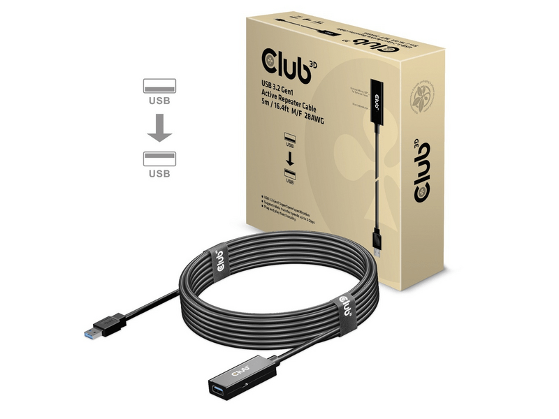 Club 3D CAC-1404 USB‑A hosszabbító kábel, 5 m