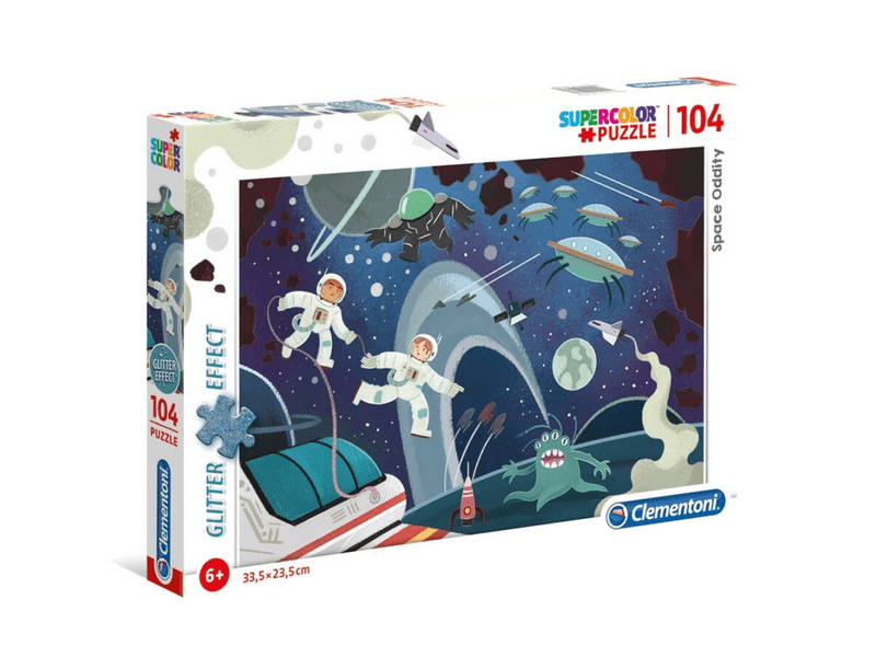 Clementoni Az űr csillámos puzzle, 104 db (20166)