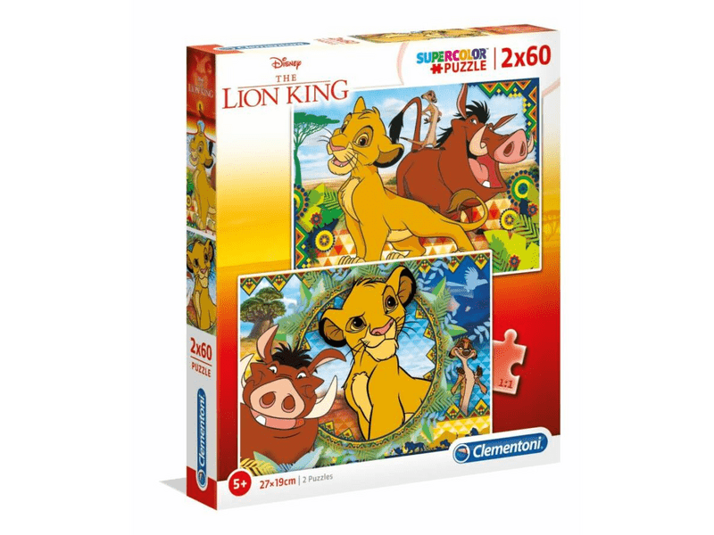 Clementoni Oroszlánkirály Puzzle, 2 x 60 db (21604)