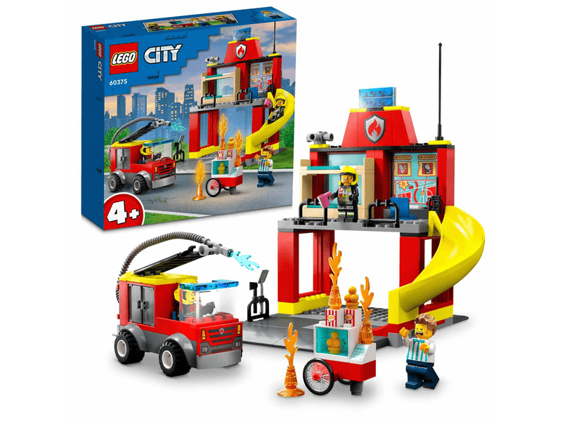LEGO® City Tűzoltóállomás és tűzoltóautó (60375)