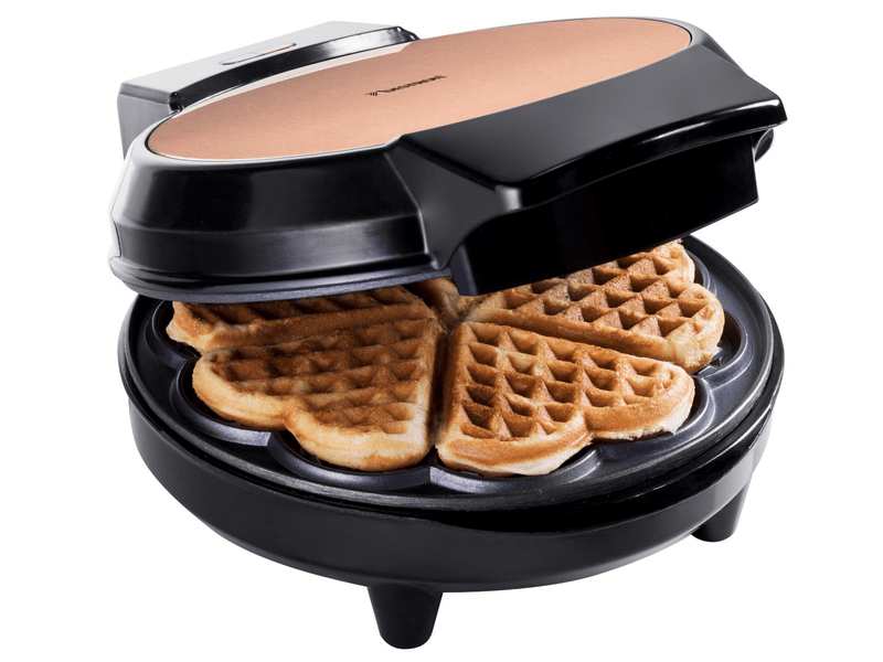 Bestron AWM700CO Szív alakú gofrisütő, réz