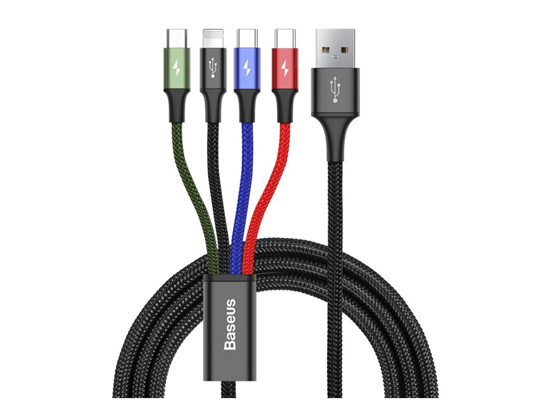 Baseus Rapid 4-in-1 USB kábel, 1.2m, fekete (CA1T4-B01)