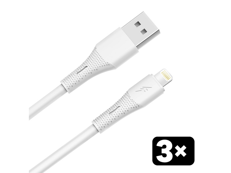 Avax CB4306 USB-A – Lightning kábel, 3 db