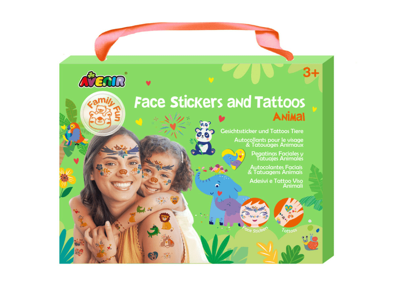 Avenir set naljepnica i tetovaža za lice, životinje (NA238209)