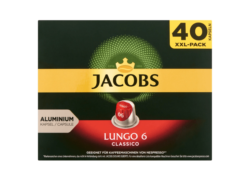 Jacobs Lungo 6 Classico Kávékapszula, 40 db