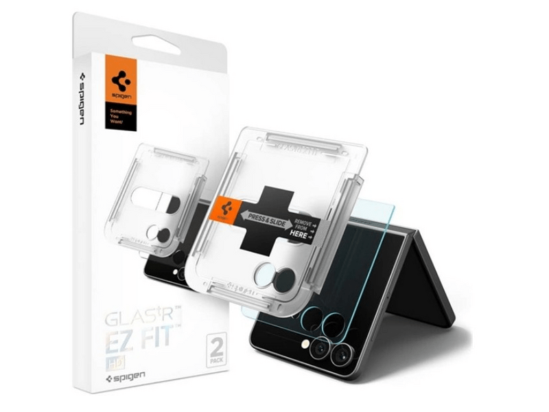 Spigen Glas.tR EZ Fit Samsung Galaxy Z Flip7 Képernyővédő üveg, 2 db (AGL09585)