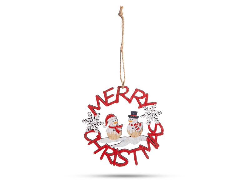 Family 58547A Karácsonyi dekoráció, piros fa hóember