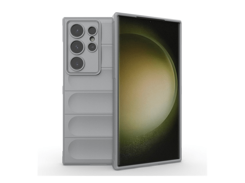 Gigapack Samsung Galaxy S24 Ultra Szilikon tok, világosszürke (151379)