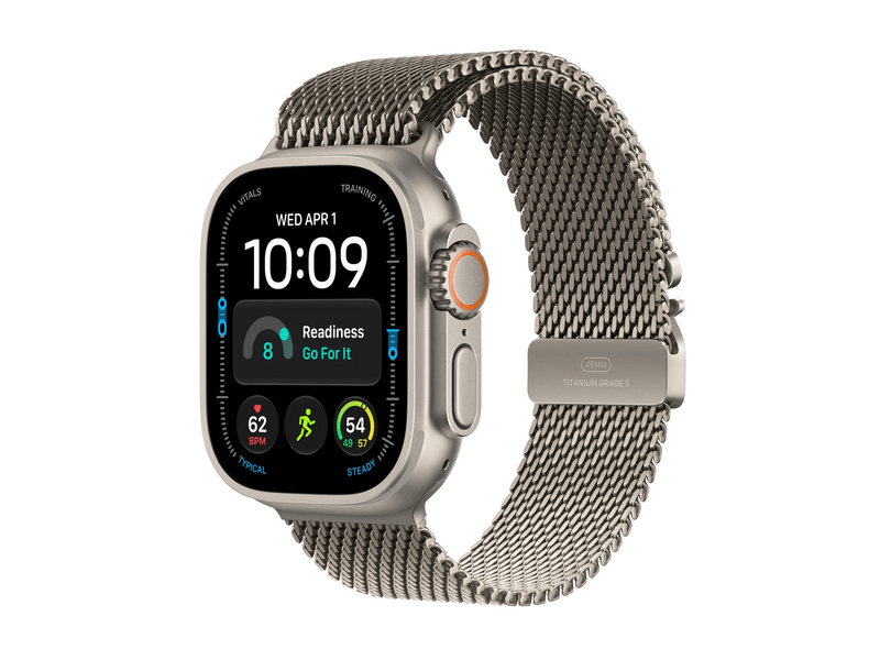 Apple Watch Ultra 4, Natúr titán tok, Natúr titán milánói szíj, M (MJA94QH/A)
