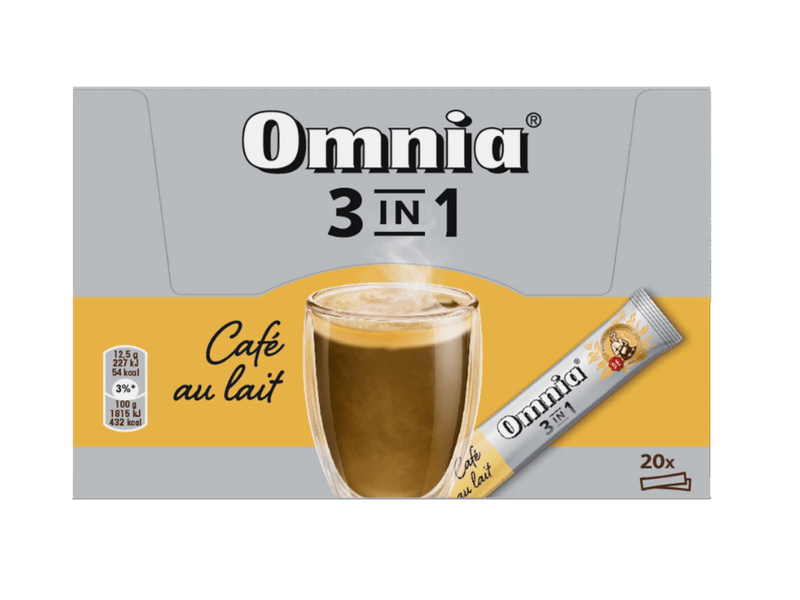 Omnia Café au Lait 3 az 1-ben Instant kávé, 20x 12,5g
