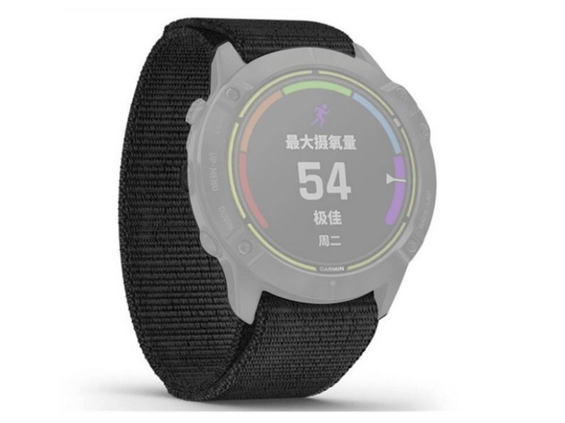 Gigapack Garmin Epix/Fenix 22mm Nylon Pótszíj, fekete (149256)