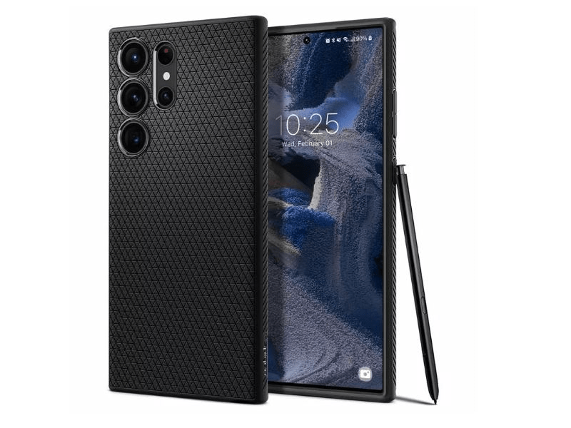 Spigen Liquid Air Samsung Galaxy S23 Ultra tok, fekete (ACS05614)