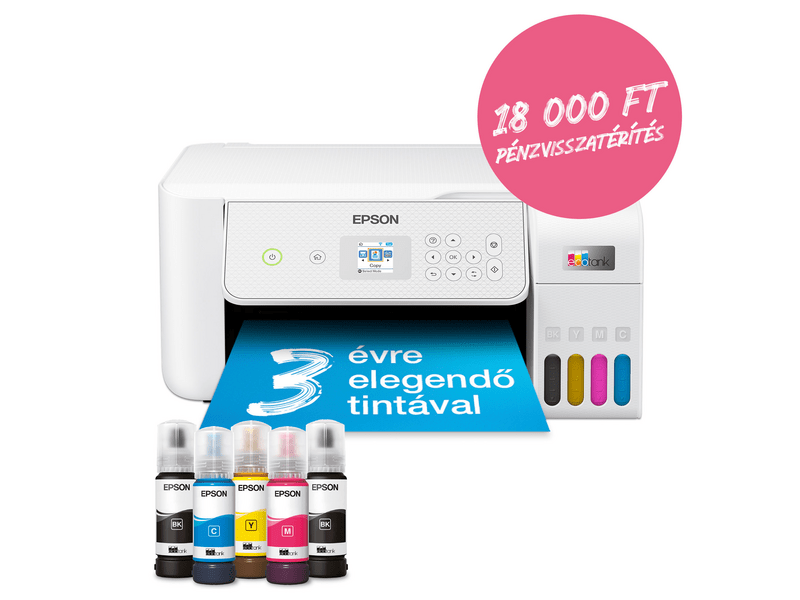 Epson L3286 színes MFP, WiFi, 8100/6500 oldal tintával