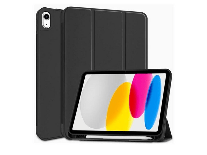 Gigapack Apple IPAD 10.9 (2022) műbőr tok, fekete (133371)