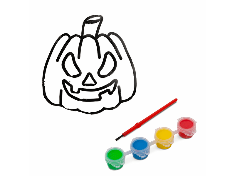 Family 56548C Halloween-i kifesthető ablakdekor - tök