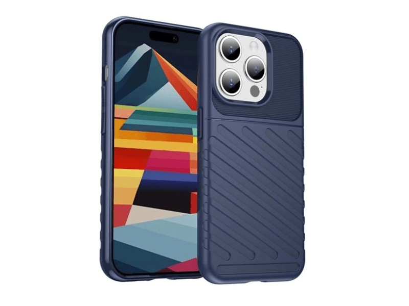 Gigapack Apple iPhone 15 Pro Szilikon tok, sötétkék (144924)