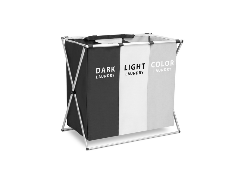 Bewello BW2034C Összecsukható szennyestartó kosár, 3 rekesz