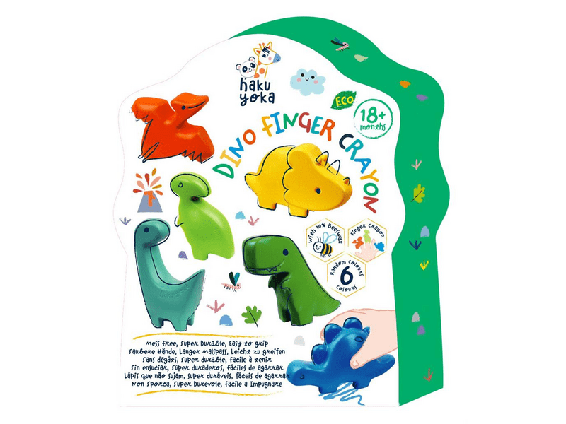 Haku Yoka Dinoszauruszok Ujjra húzható marokkréta készlet, 6 db-os (CP233113)