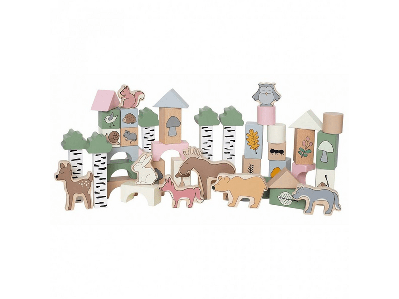 Jabadabado 50 darabos fa építőkészlet: Az erdő állatai (W7278)