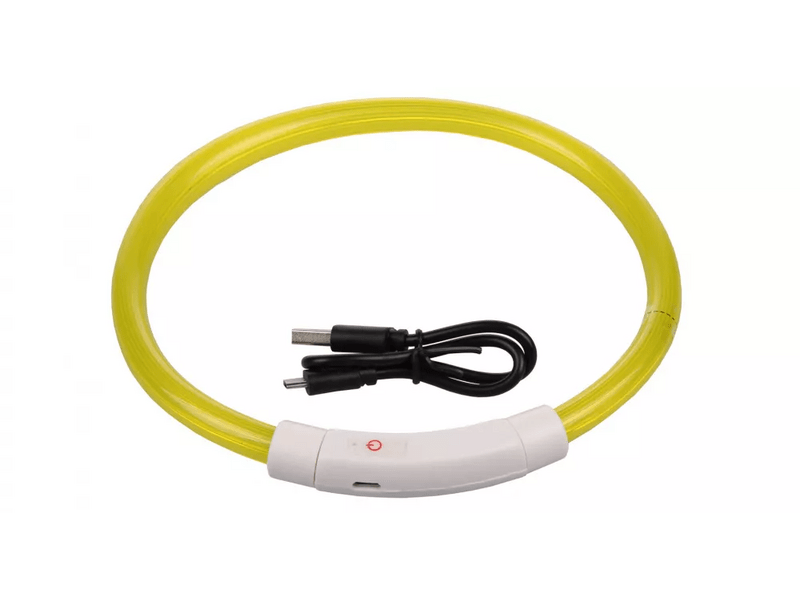 Merco Világító kutyanyakörv, sárga, S méret