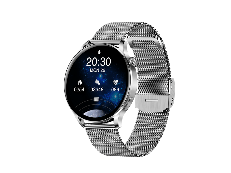 Garett Lady Elegance RT Okosóra, ezüst, acél szíj