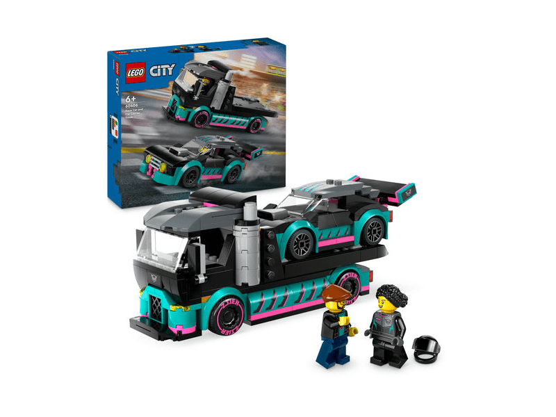 LEGO® City trkaći automobil i kamion za prijevoz automobila (60406)