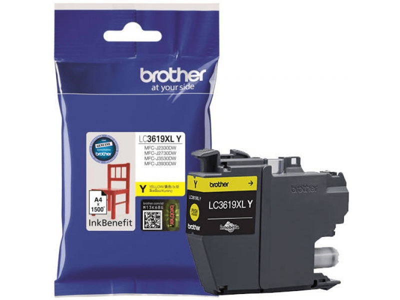 Brother LC3619XLY InkBenefit tintapatron, sárga