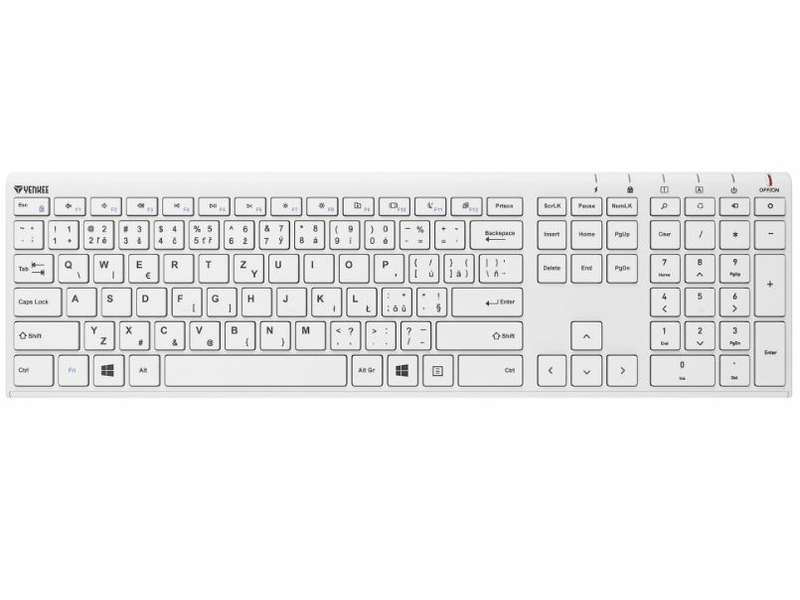 Yenkee YKB 2000 CSWE TRIM bežična tipkovnica, bijela