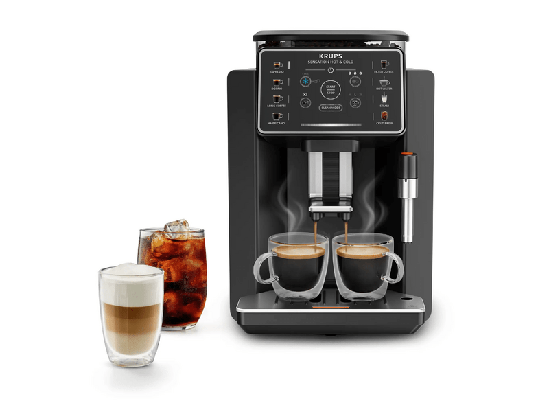 Krups EA9138E0 Sensation Hot & Cold automata kávéfőző, fekete