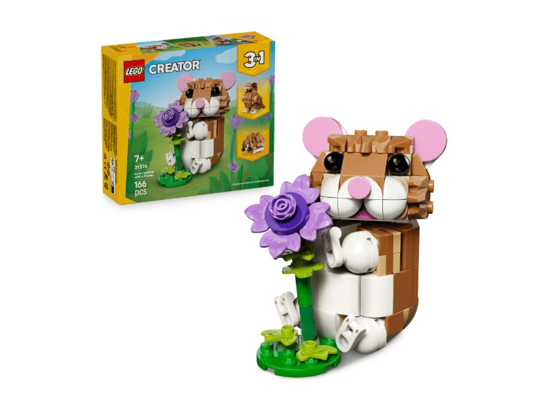 LEGO® Creator Aranyos hörcsög egy virággal (31376)