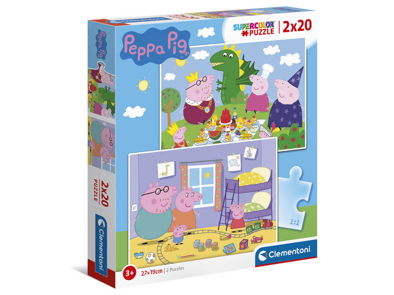Clementoni Peppa malac Puzzle, 2 x 20 db (24778)