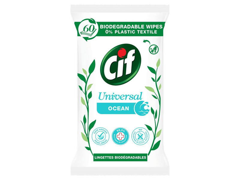 Cif Nature's Recipe Ocean Univerzális törlőkendő, 60 db
