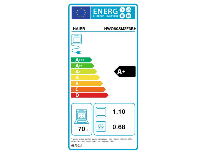 Haier HWO60SM2F3BH4 Beépíthető sütő