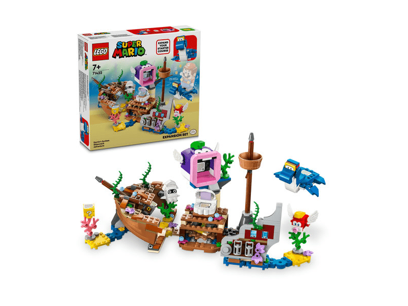 LEGO® Super Mario™ Dorrie elsüllyedt hajóroncs kalandjai kiegészítő szett (71432)
