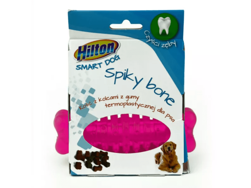 Hilton Smart Dog Spiky Bone interaktív kutyajáték, rózsaszín