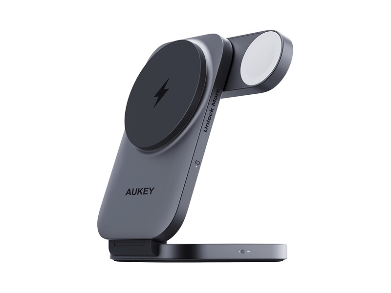 Aukey LC-MC312 MagFusion Z 3in1 Qi2 vezeték nélküli töltőállvány